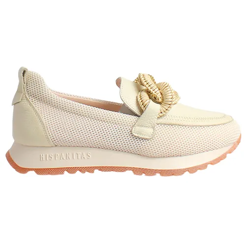 Hispanitas Ladies Wedge Loafers - HV254065 - Cream