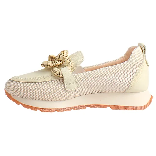 Hispanitas Ladies Wedge Loafers - HV254065 - Cream