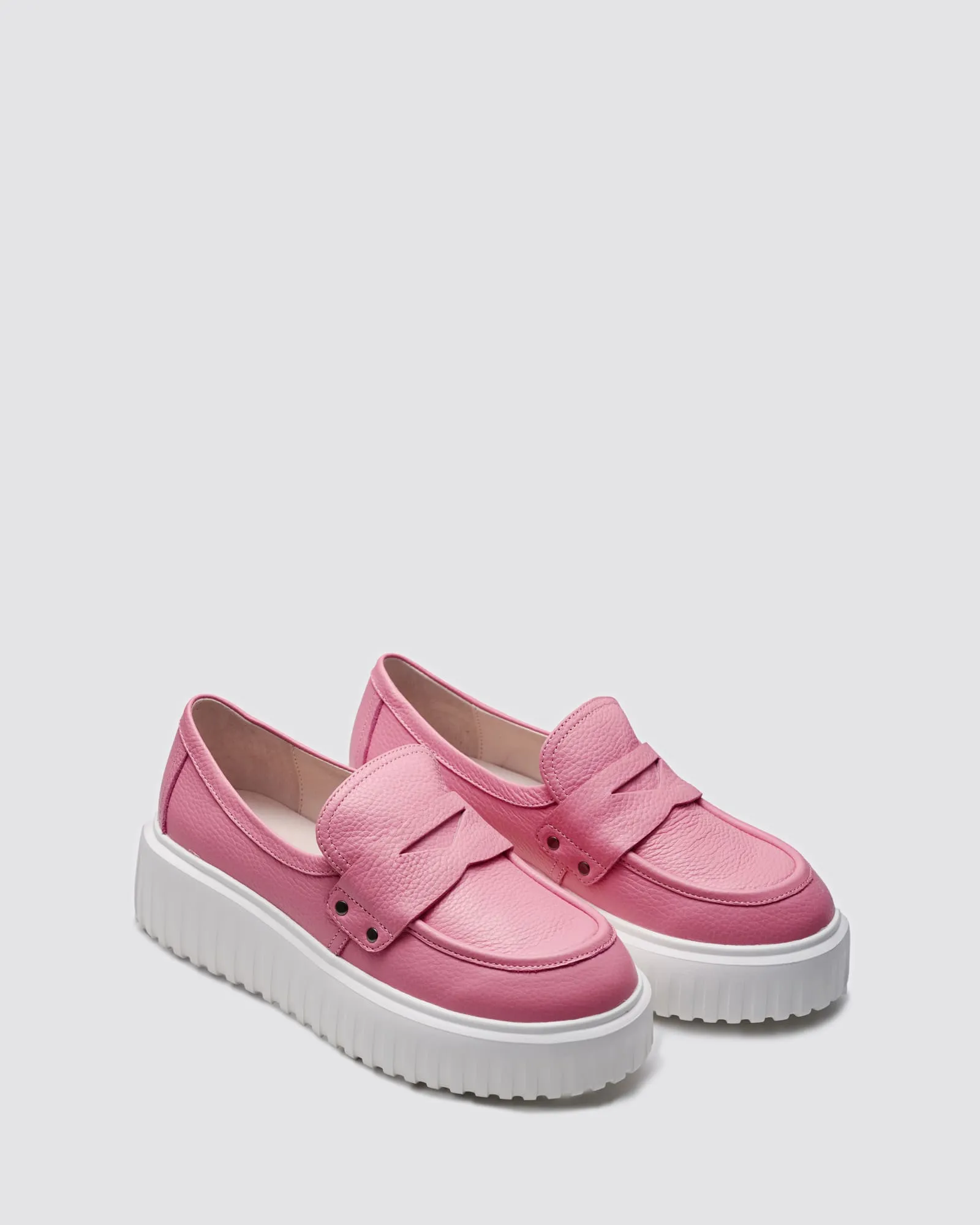 INSPIRE PLATFORM SNEAKERS PINK LEATHER