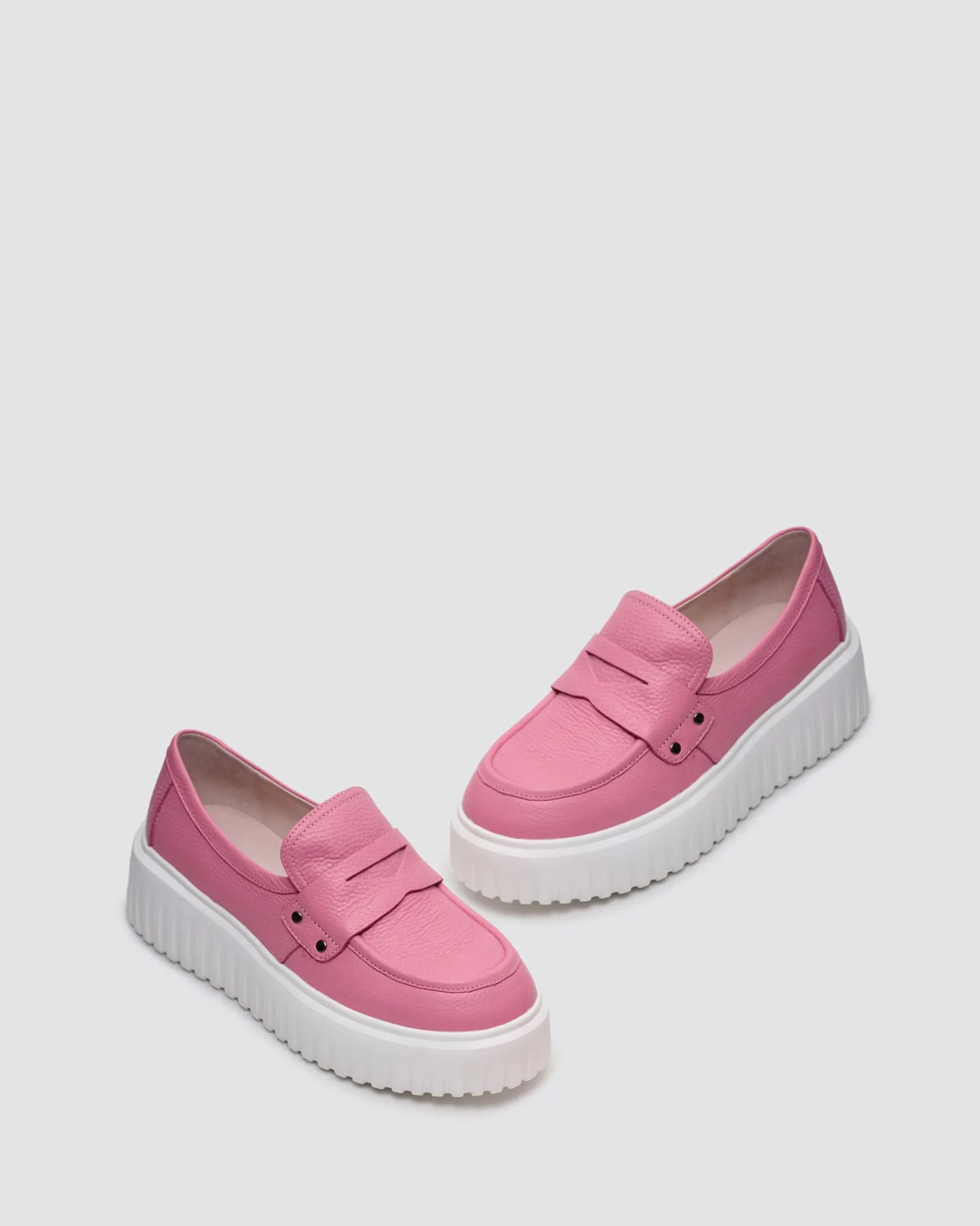 INSPIRE PLATFORM SNEAKERS PINK LEATHER
