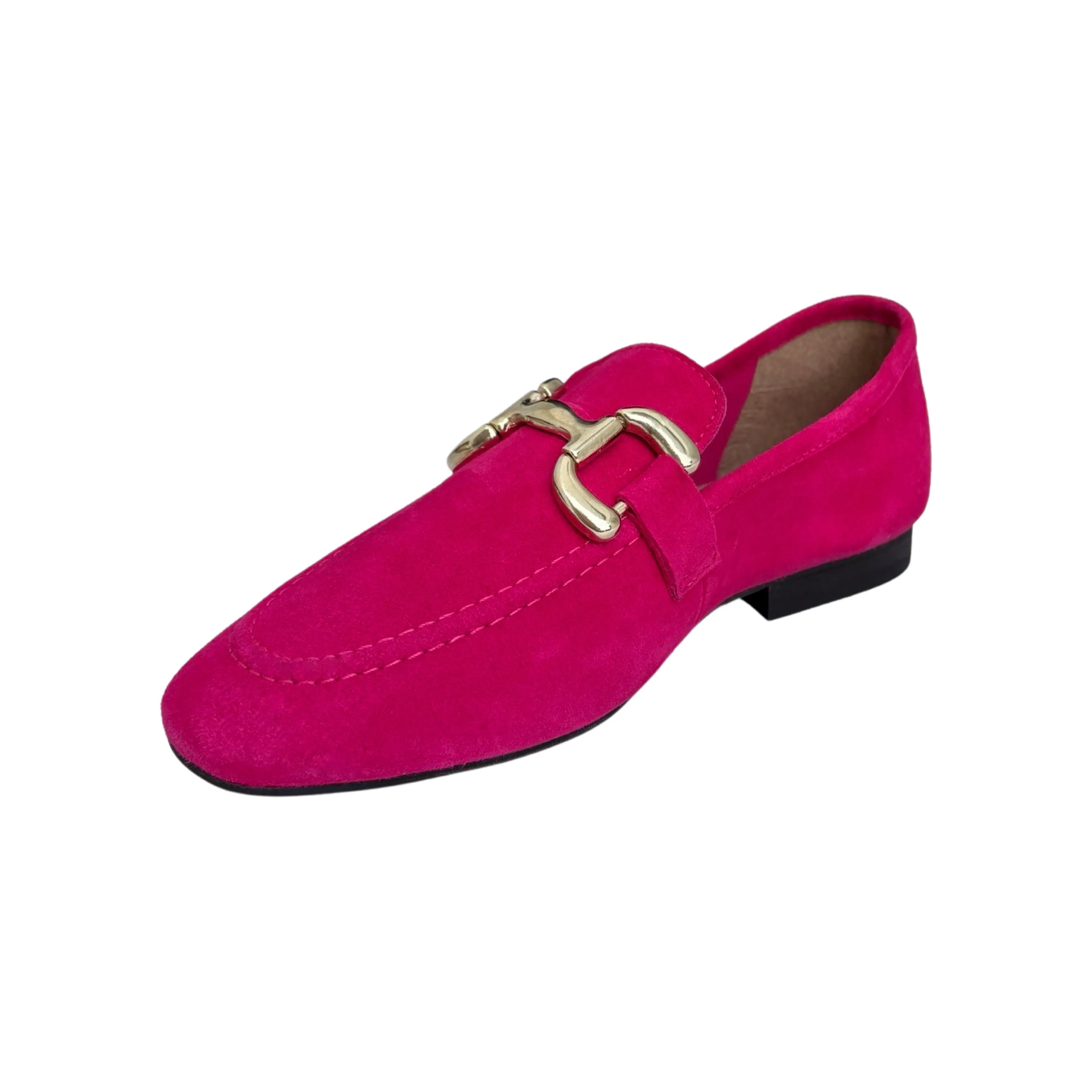 Macie Fuchsia Suede Loafer