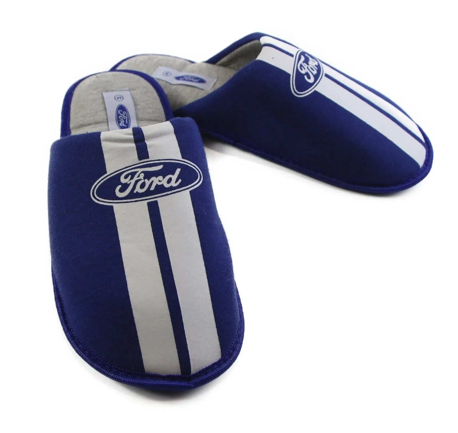 Mens Grosby Ford Scuff Slip On Slippers Blue