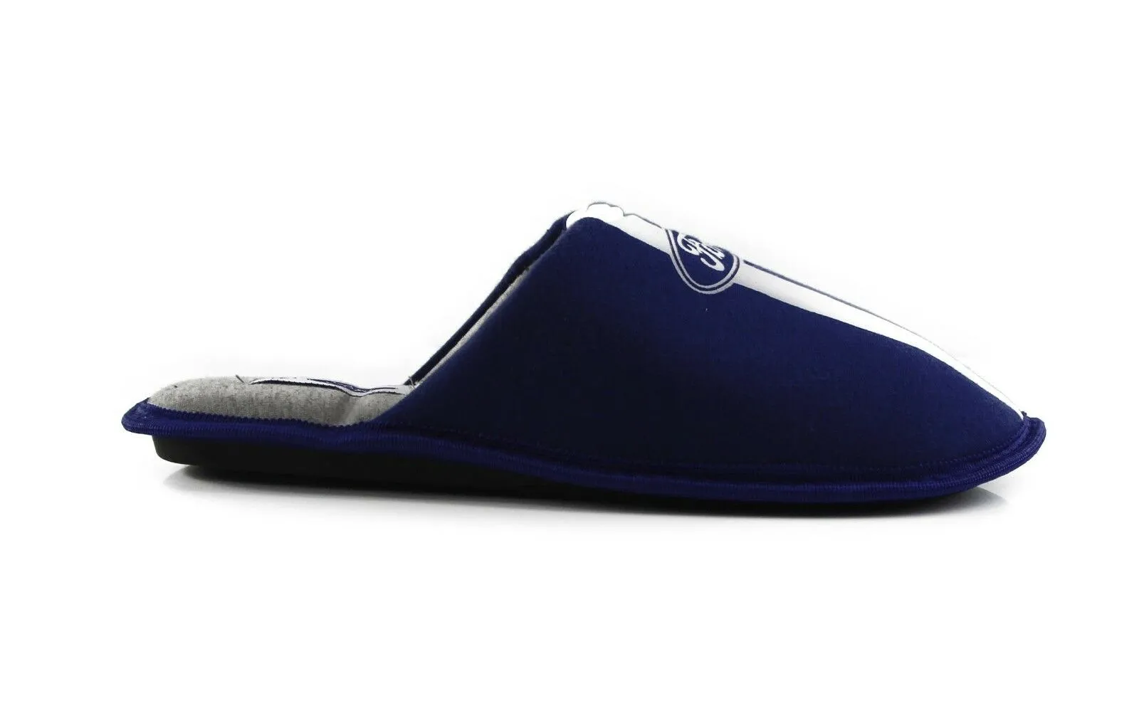 Mens Grosby Ford Scuff Slip On Slippers Blue