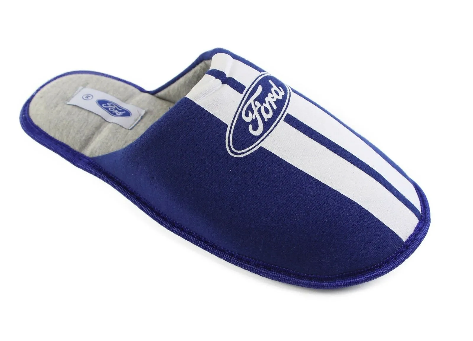Mens Grosby Ford Scuff Slip On Slippers Blue