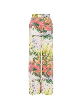 MIRTO 1956 - BRUSHSTROKE PRINT COTTON TROUSER