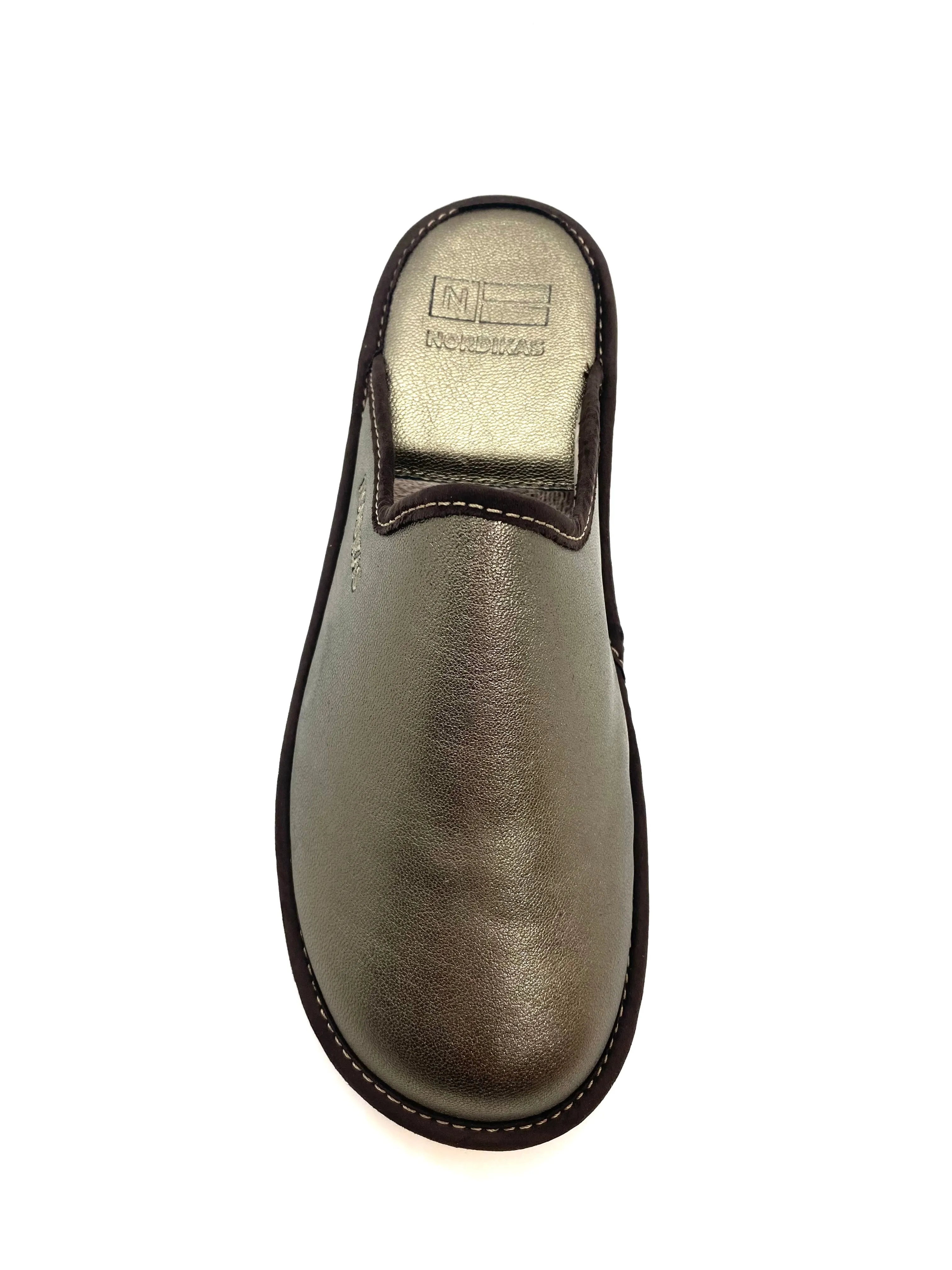 Nordikas Ladies Backless Leather House Shoe
