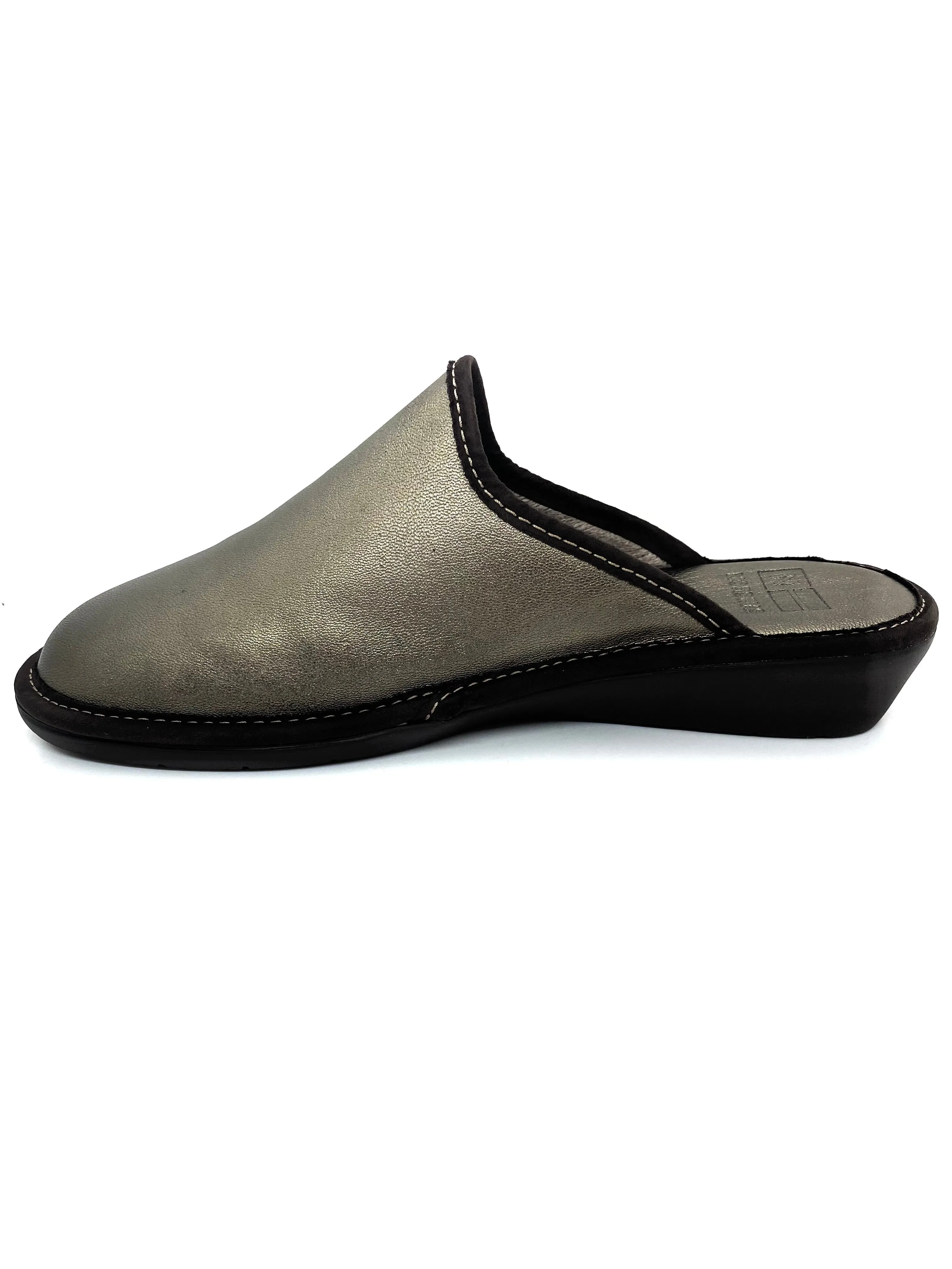 Nordikas Ladies Backless Leather House Shoe