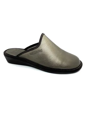 Nordikas Ladies Backless Leather House Shoe