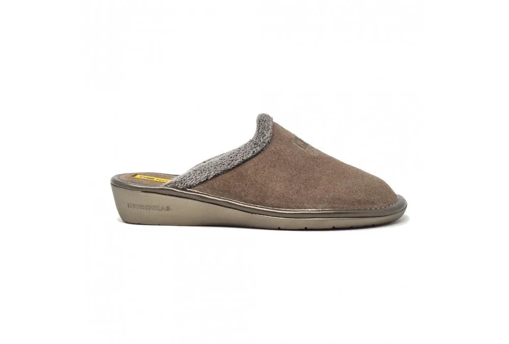 Nordikas Ladies Backless Suede House Shoe