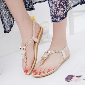 Owl Detail Ankle-Strap Sandals