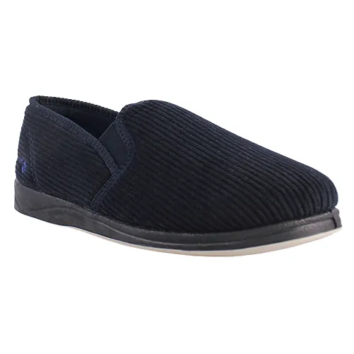 Padders Men's Slip On Slippers - Albert - Navy