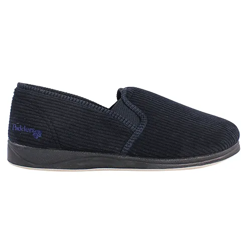 Padders Men's Slip On Slippers - Albert - Navy
