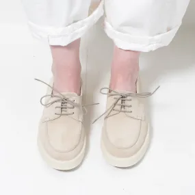Pantanetti Sporty Boat Shoe ( Stone/beige  Suede) on sale!