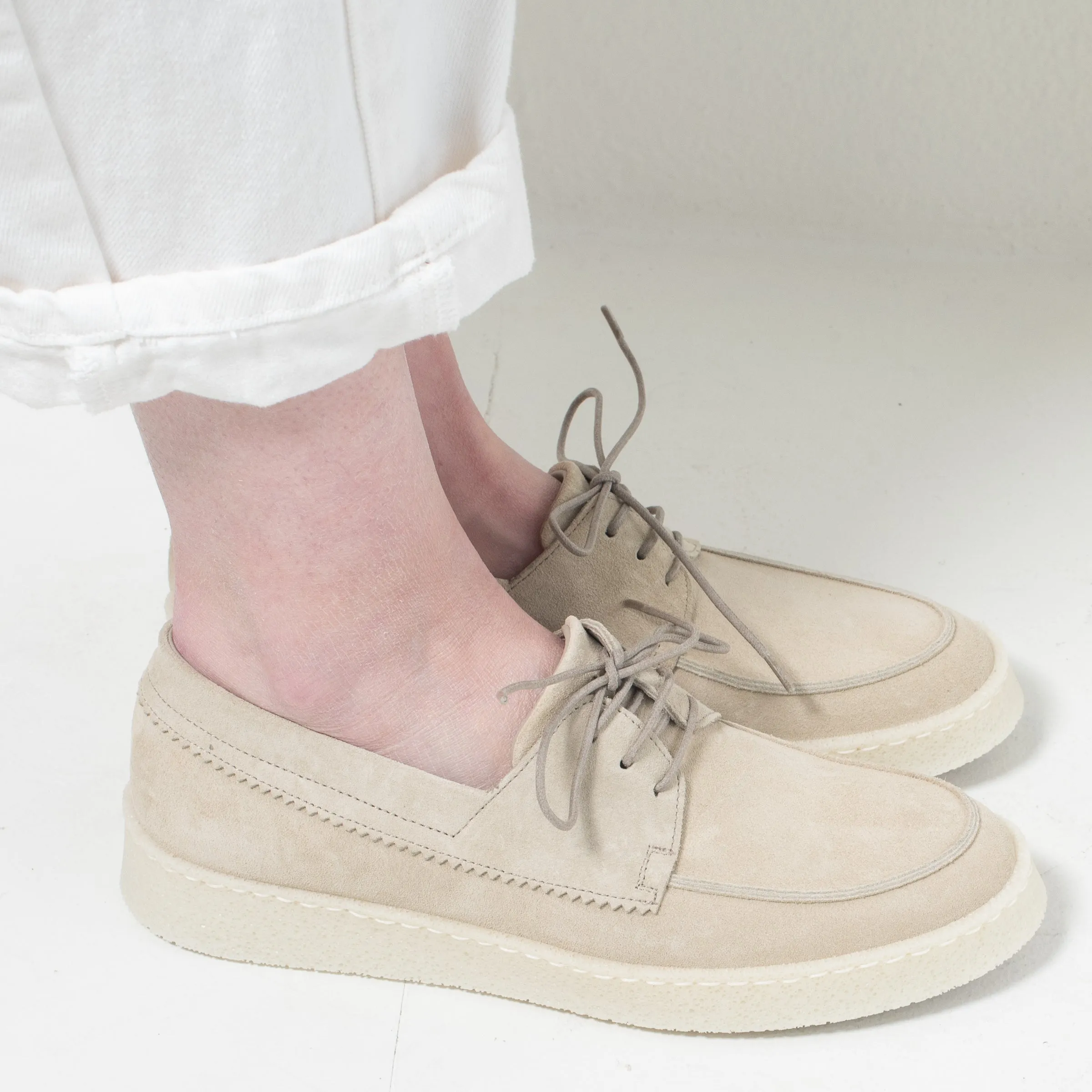 Pantanetti Sporty Boat Shoe ( Stone/beige  Suede) on sale!