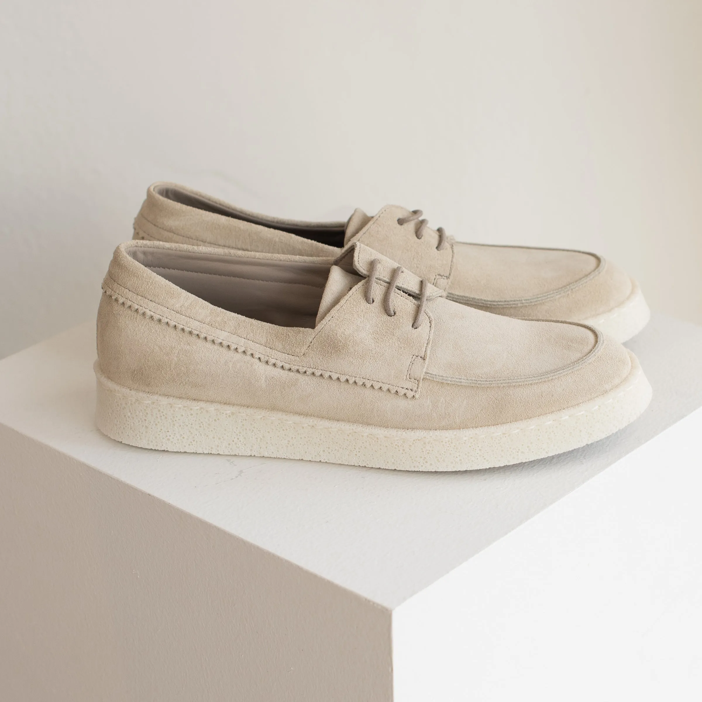 Pantanetti Sporty Boat Shoe ( Stone/beige  Suede) on sale!