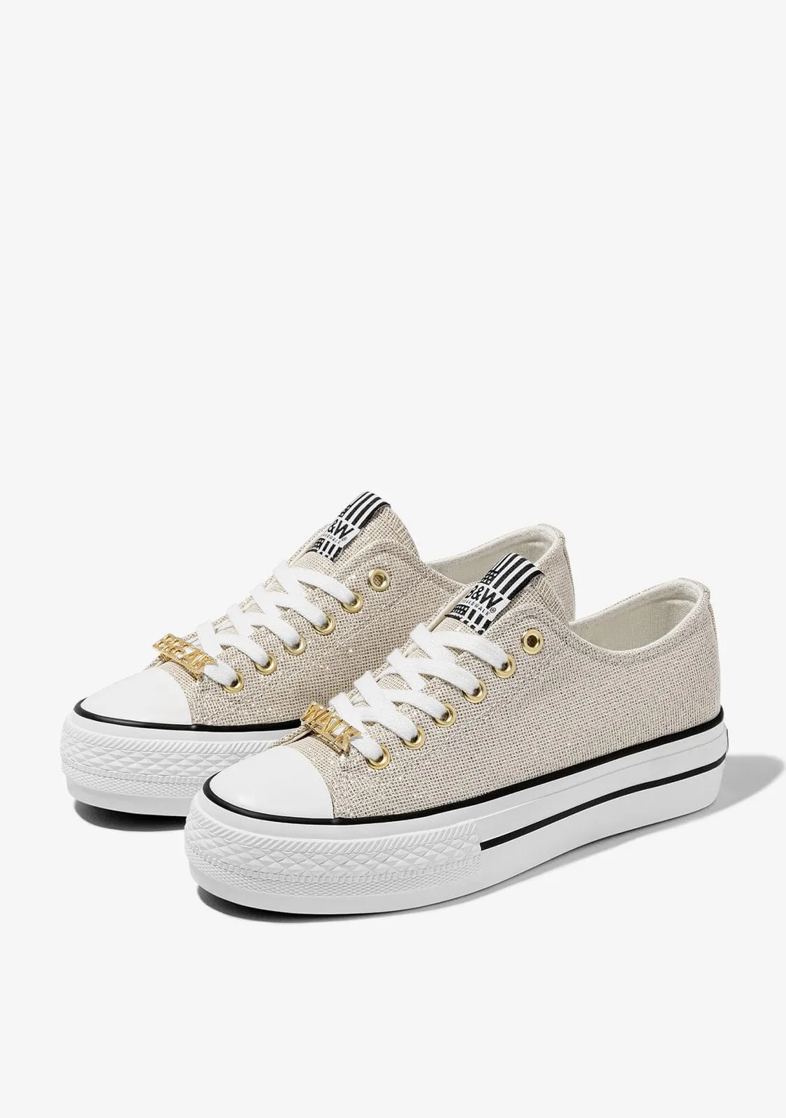 Platium Metallized Sneakers