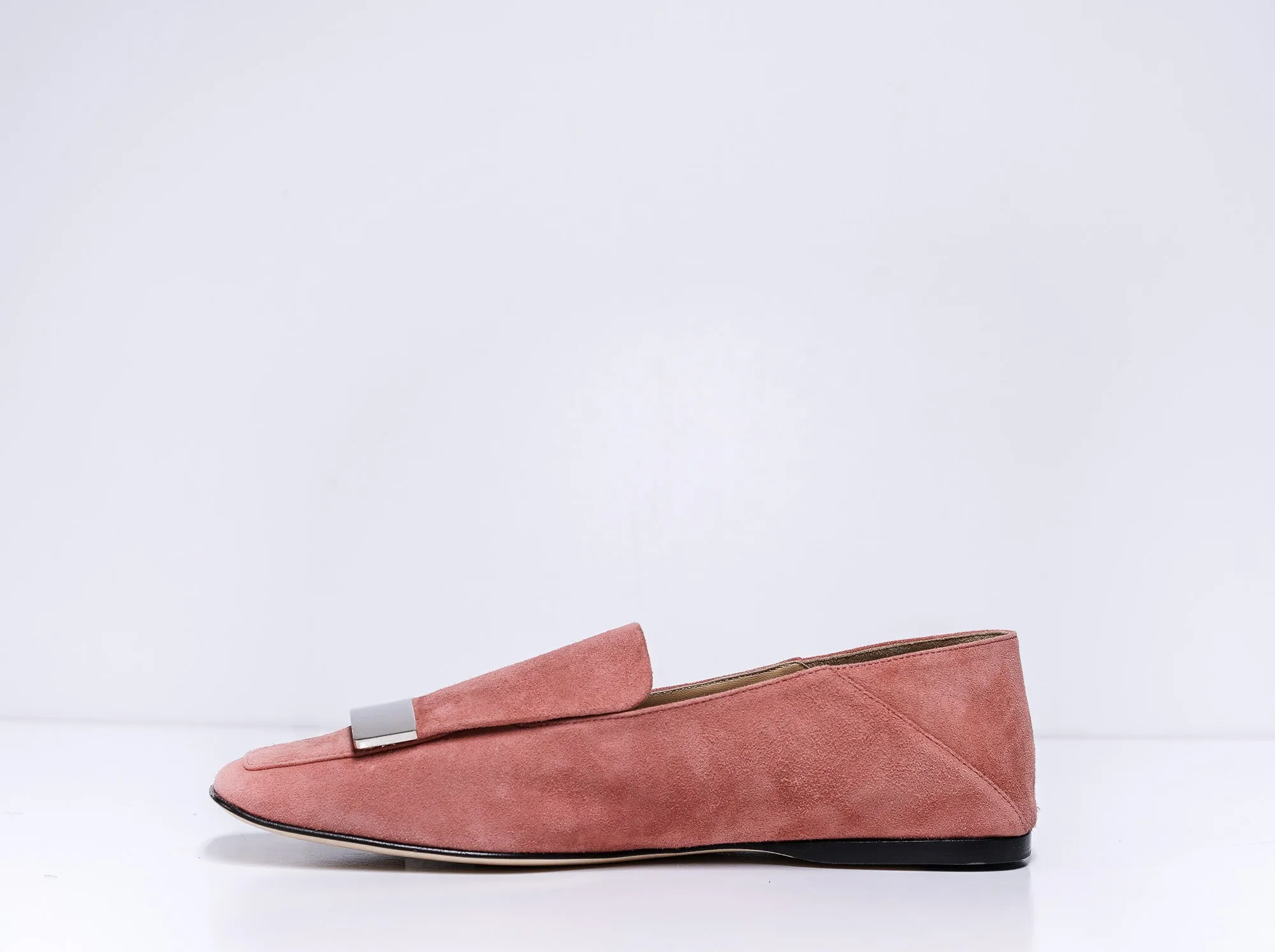 Sergio Rossi Women's Dusty Pink Suede Slipper A77990 LAST PAIR  60% OFF