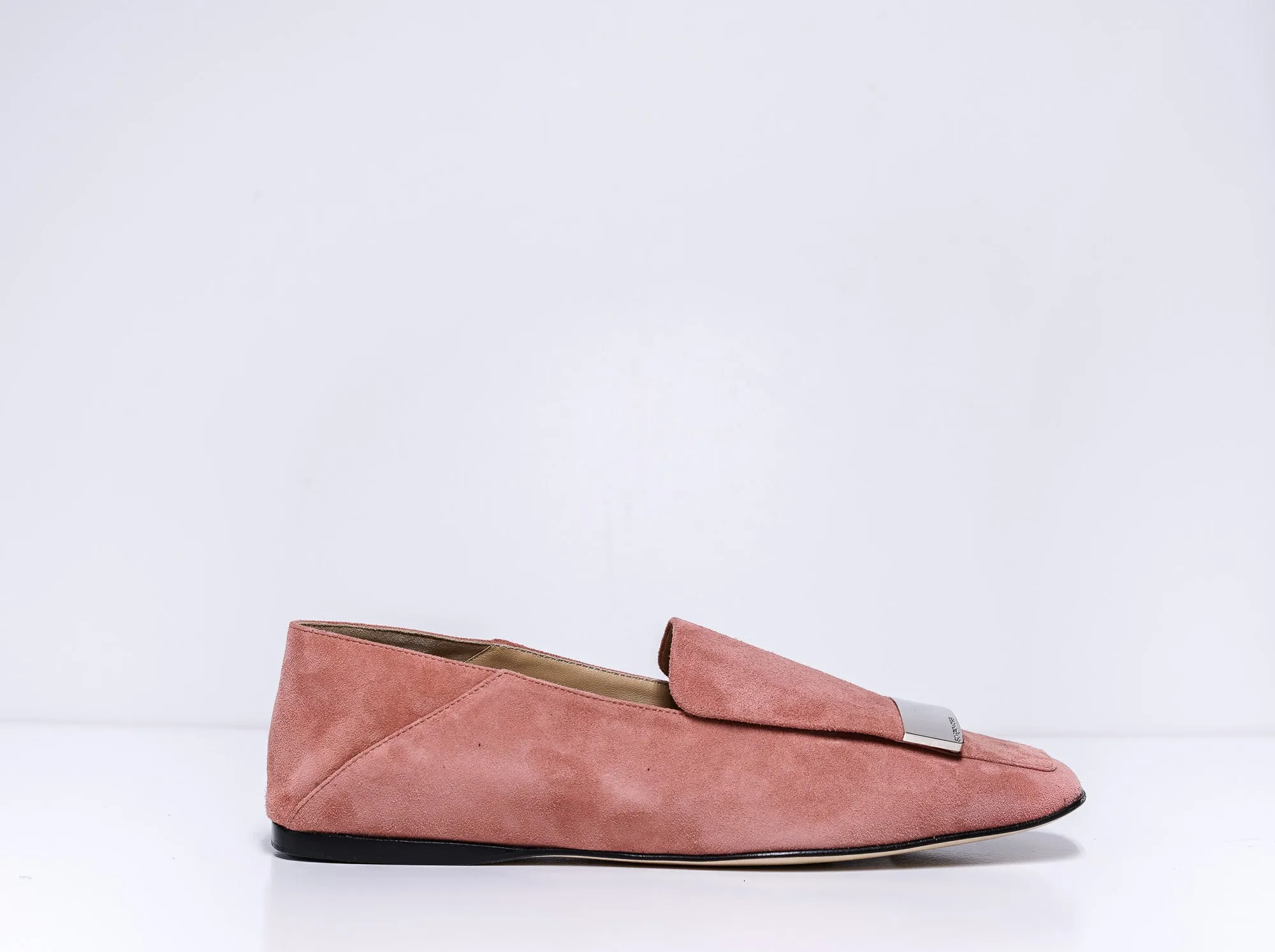 Sergio Rossi Women's Dusty Pink Suede Slipper A77990 LAST PAIR  60% OFF