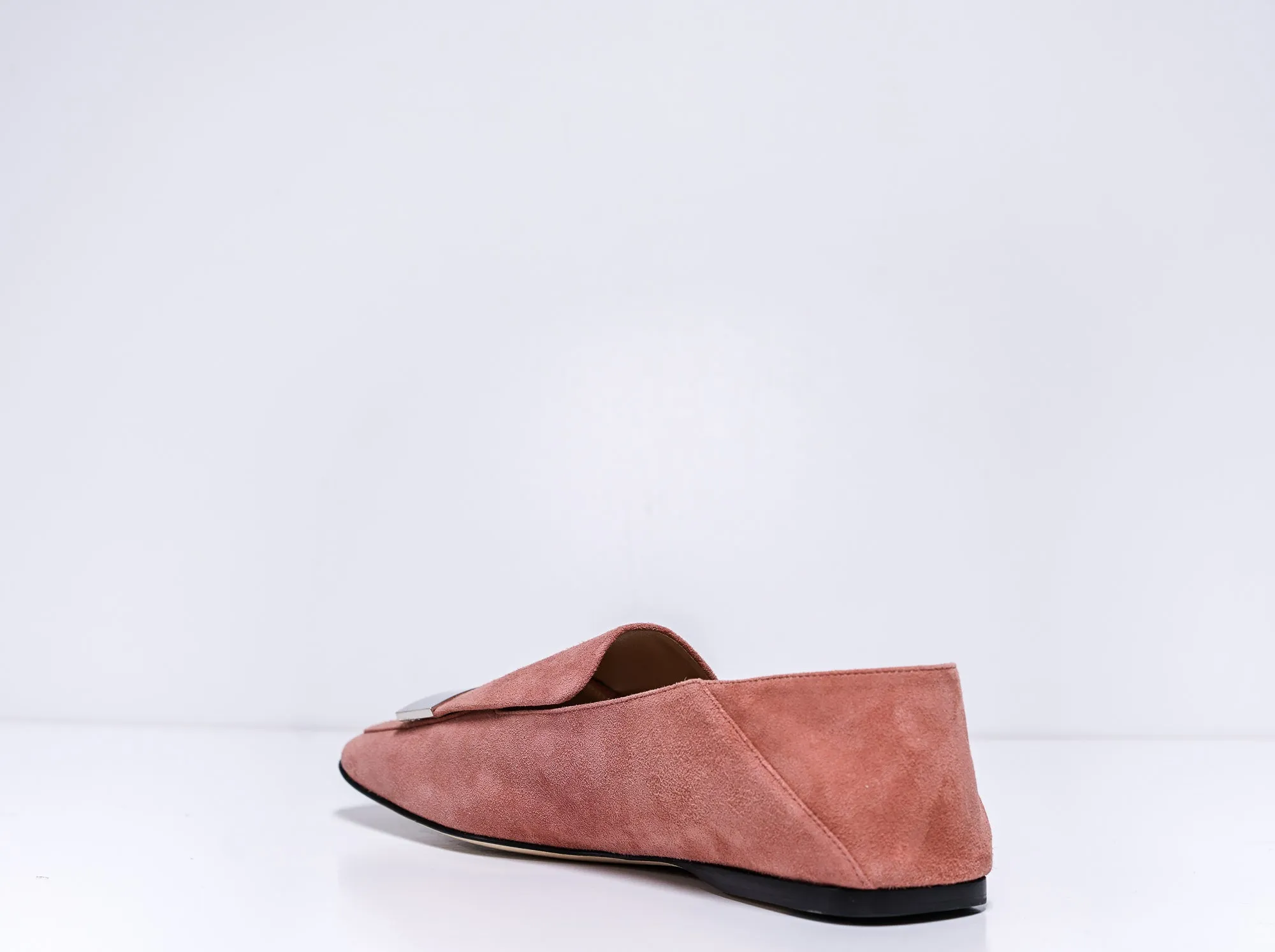 Sergio Rossi Women's Dusty Pink Suede Slipper A77990 LAST PAIR  60% OFF