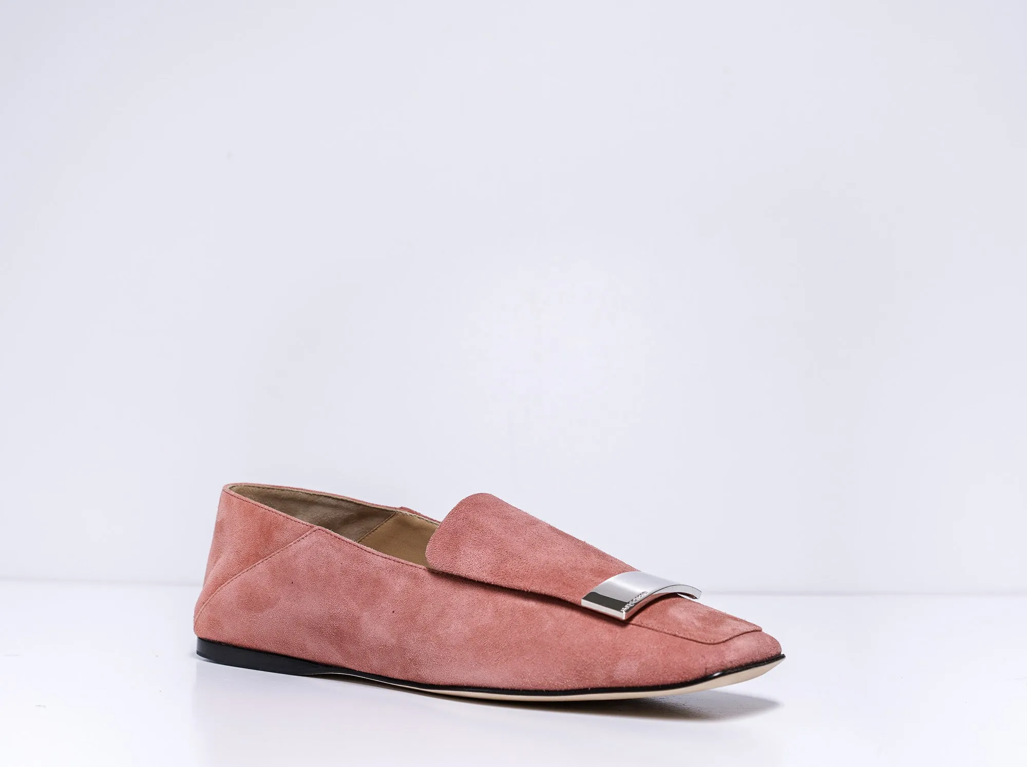 Sergio Rossi Women's Dusty Pink Suede Slipper A77990 LAST PAIR  60% OFF
