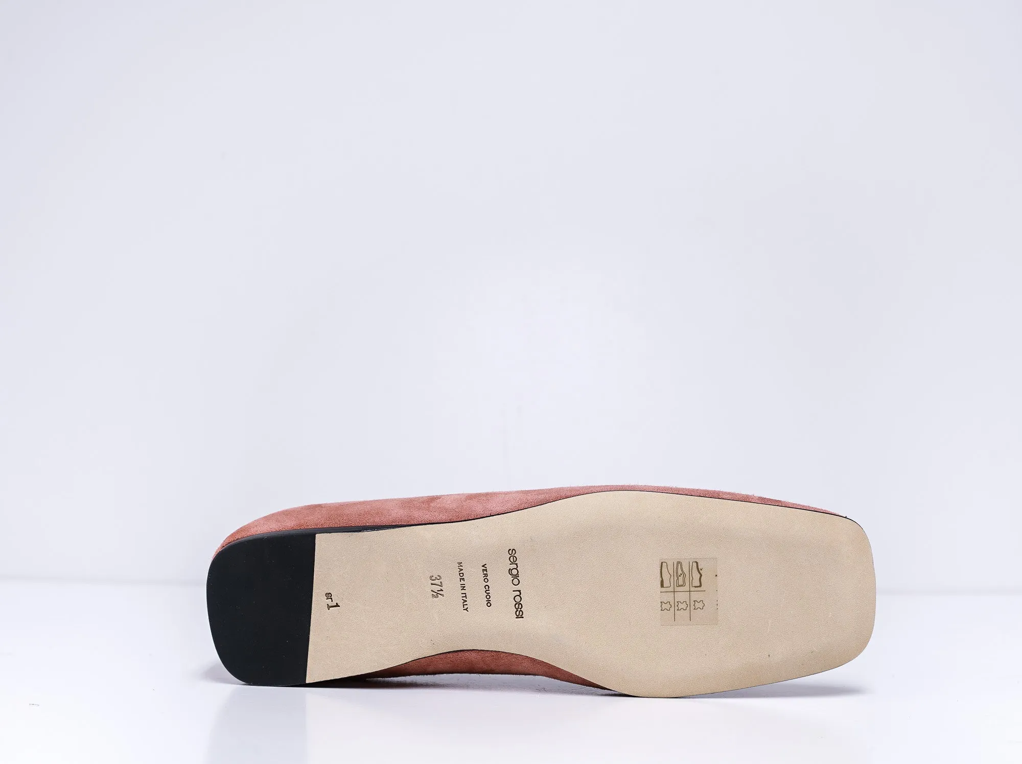 Sergio Rossi Women's Dusty Pink Suede Slipper A77990 LAST PAIR  60% OFF