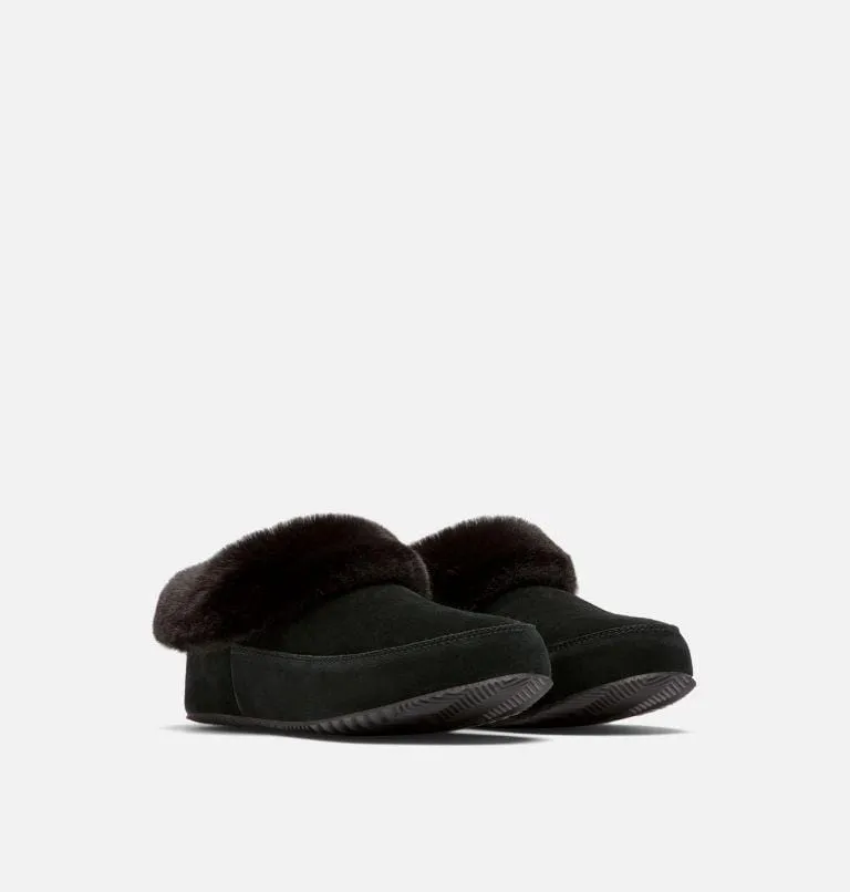 Sorel Women's Coffee Run Slippers- Black/ Sea Salt