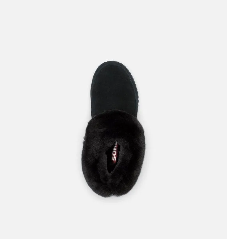 Sorel Women's Coffee Run Slippers- Black/ Sea Salt