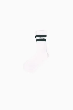 Sporty & Rich The Carlyle Script Socks - Forest/ White