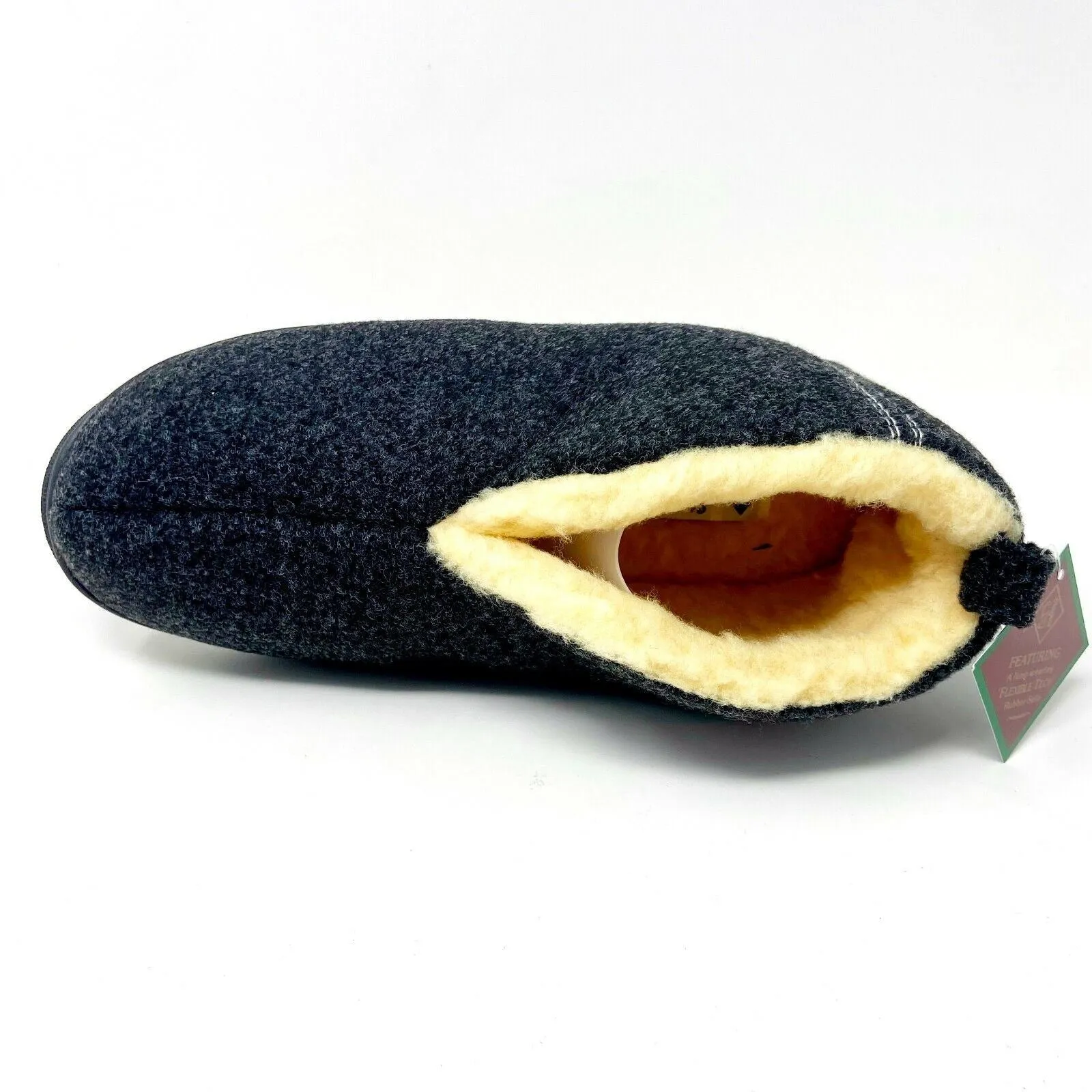 Tamarac by Slippers International Mens Dorm Charcoal Slip On Comfort Shoes