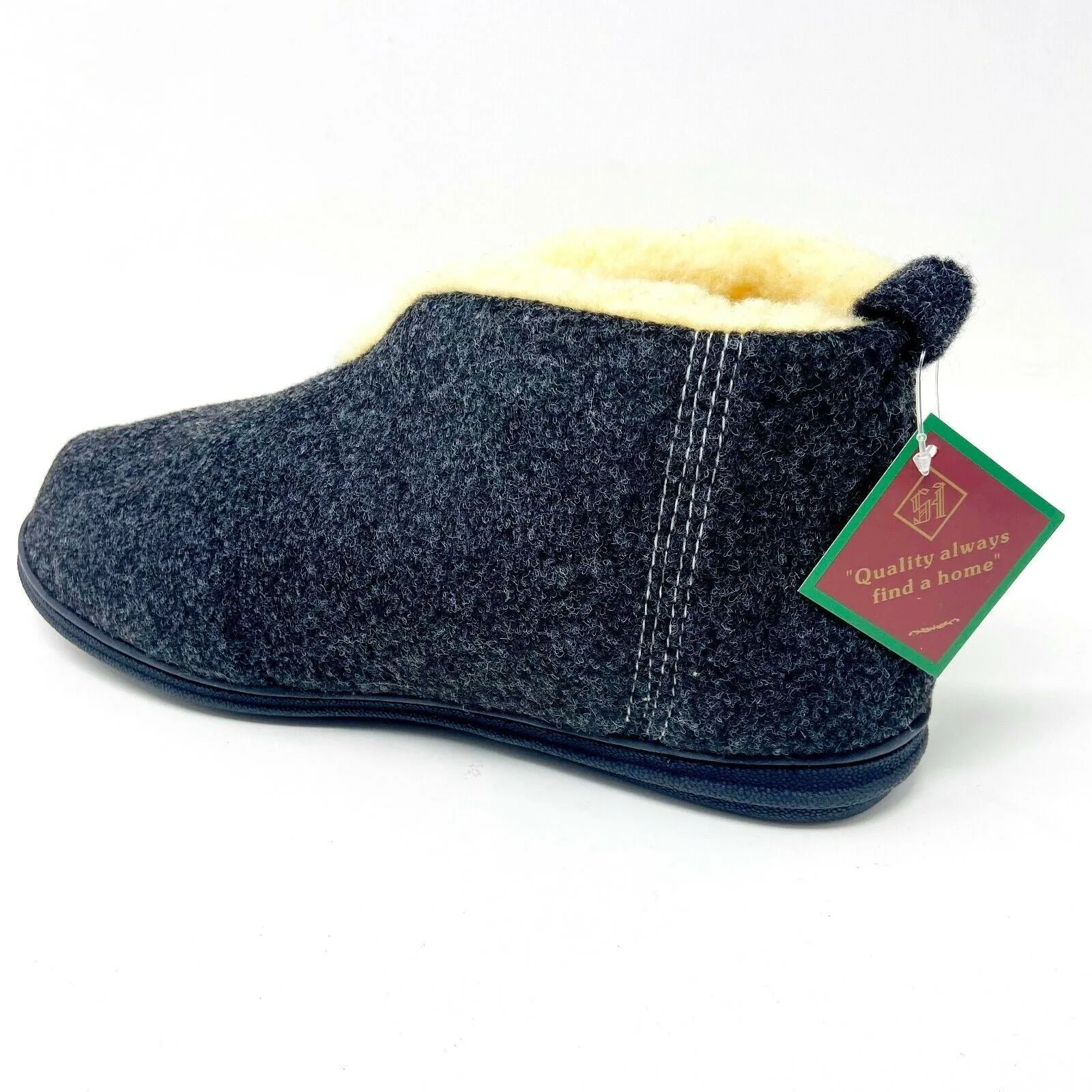 Tamarac by Slippers International Mens Dorm Charcoal Slip On Comfort Shoes