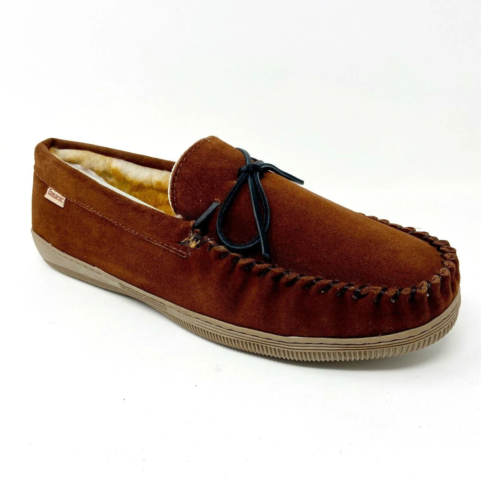 Tamarac Mens Camper Allspice Cowhide Moccasin Slip On Slippers