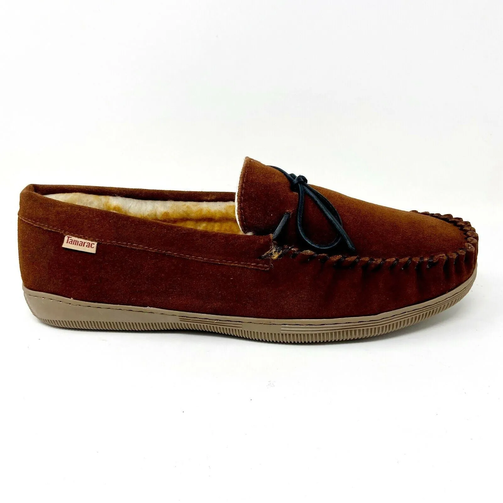 Tamarac Mens Camper Allspice Cowhide Moccasin Slip On Slippers
