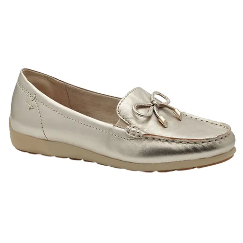 Tamaris Ladies Comfort Leather Loafers - 84600-44 - Gold