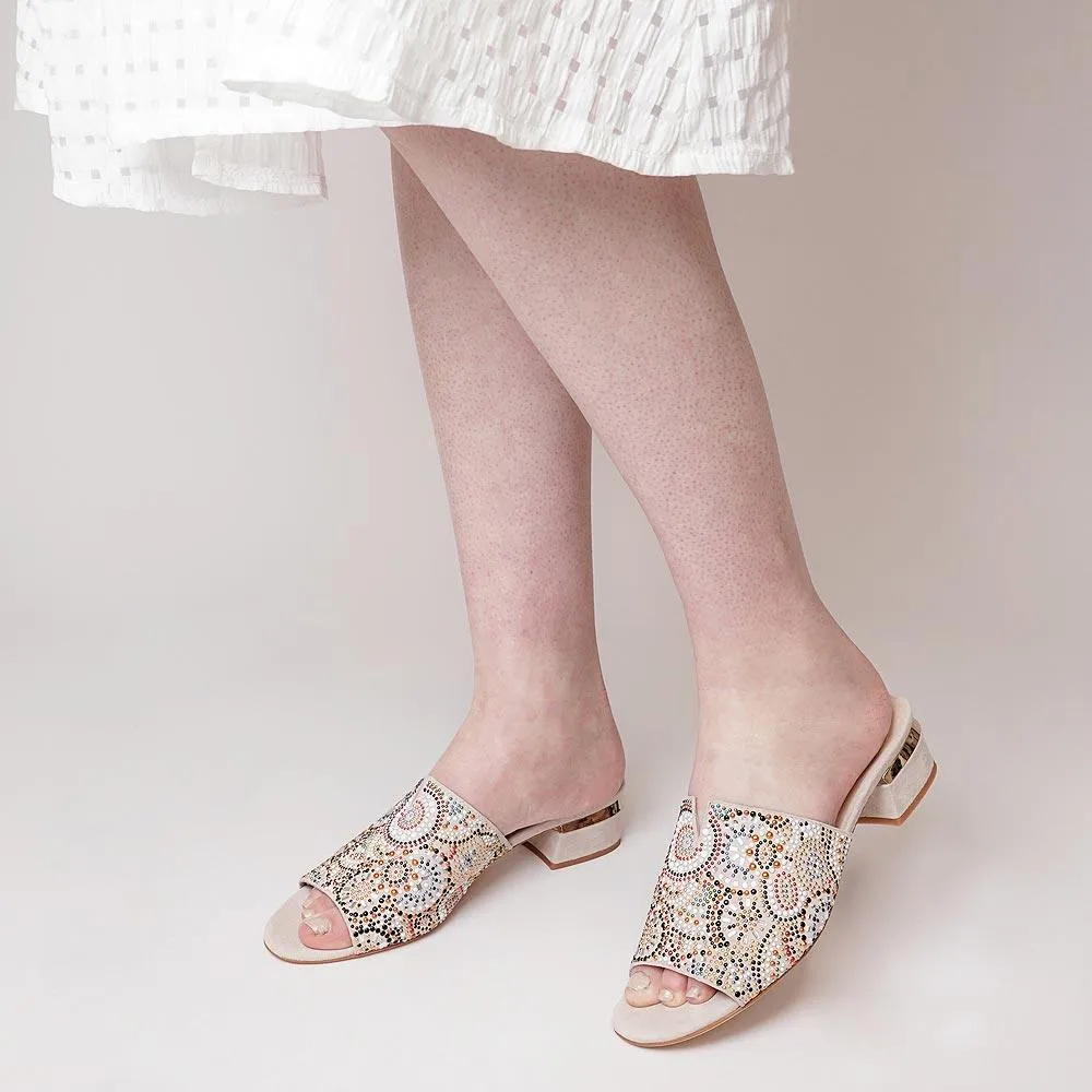 Tammy Nude Suede Heels