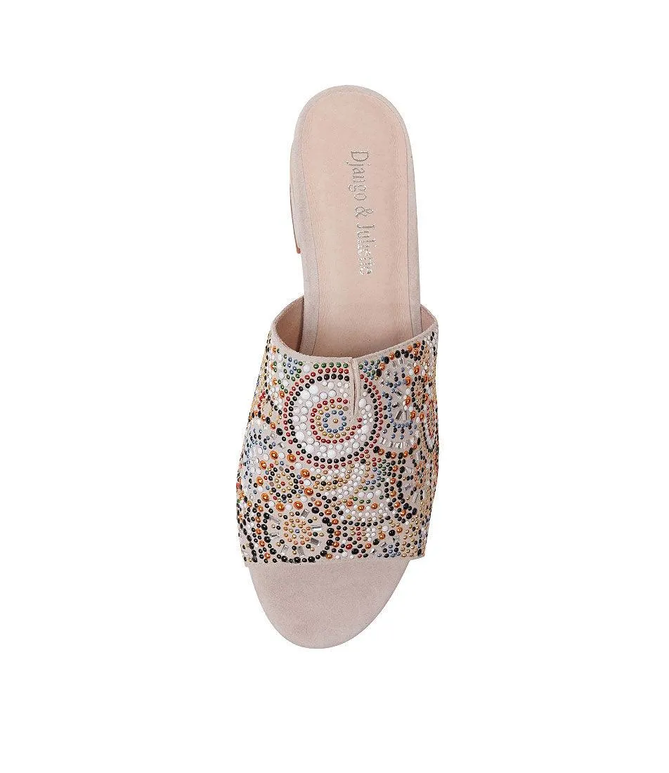 Tammy Nude Suede Heels