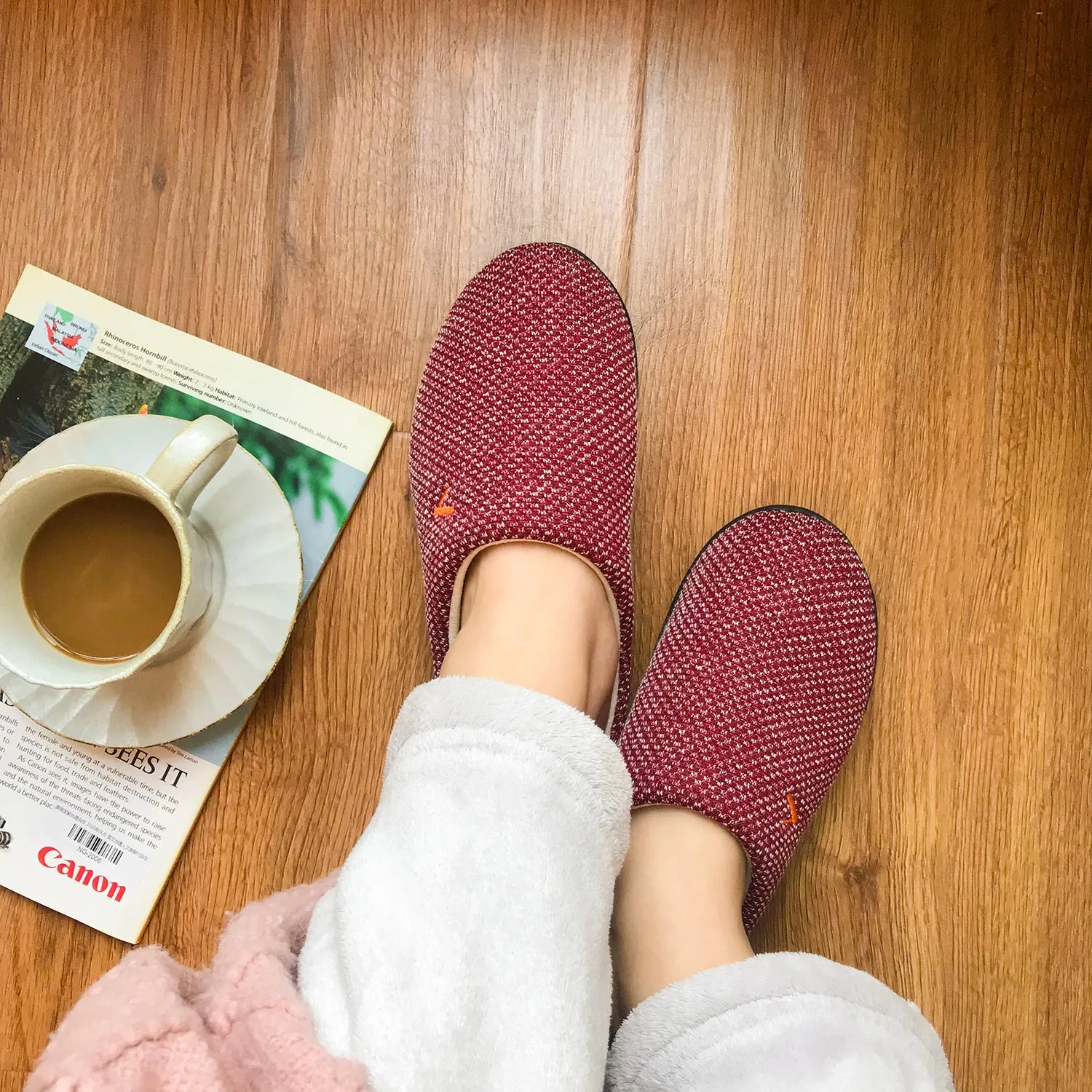 VONMAY Women's Slippers Two-Tone Cozy House Shoes Open Back Memory Foam Slippers Indoor Outdoor