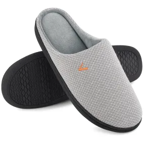 VONMAY Women's Slippers Two-Tone Cozy House Shoes Open Back Memory Foam Slippers Indoor Outdoor