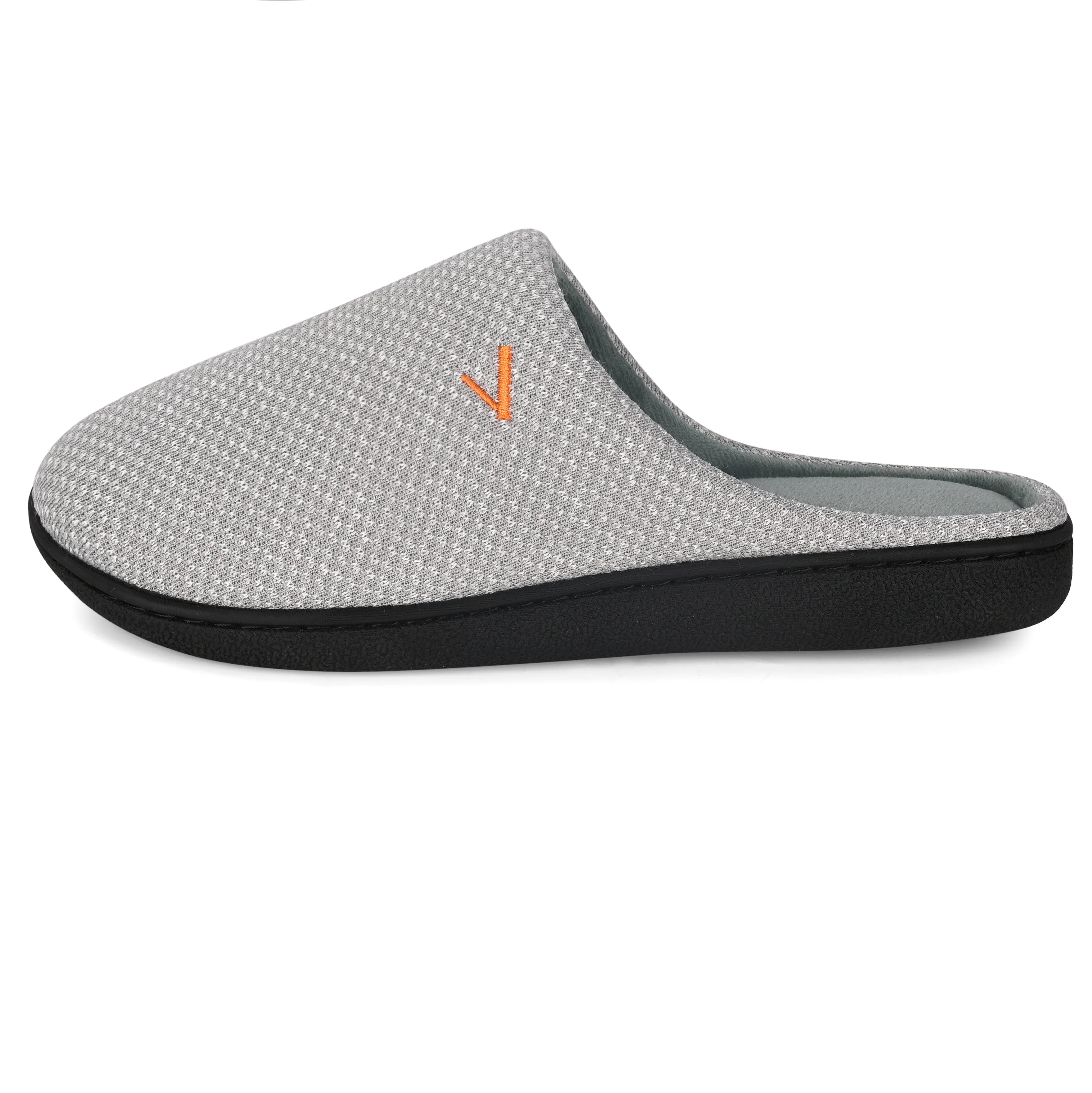 VONMAY Women's Slippers Two-Tone Cozy House Shoes Open Back Memory Foam Slippers Indoor Outdoor