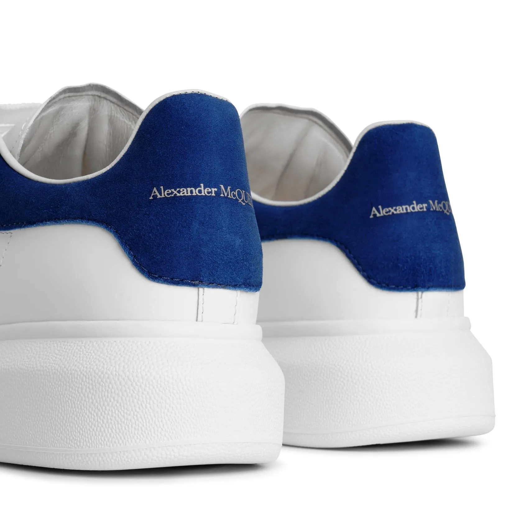 White and blue classic sneakers