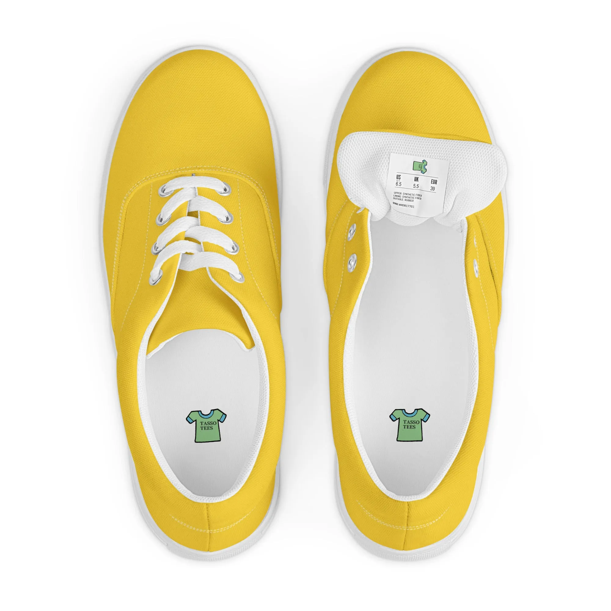 Women’s Warm Yellow lace-up canvas shoes