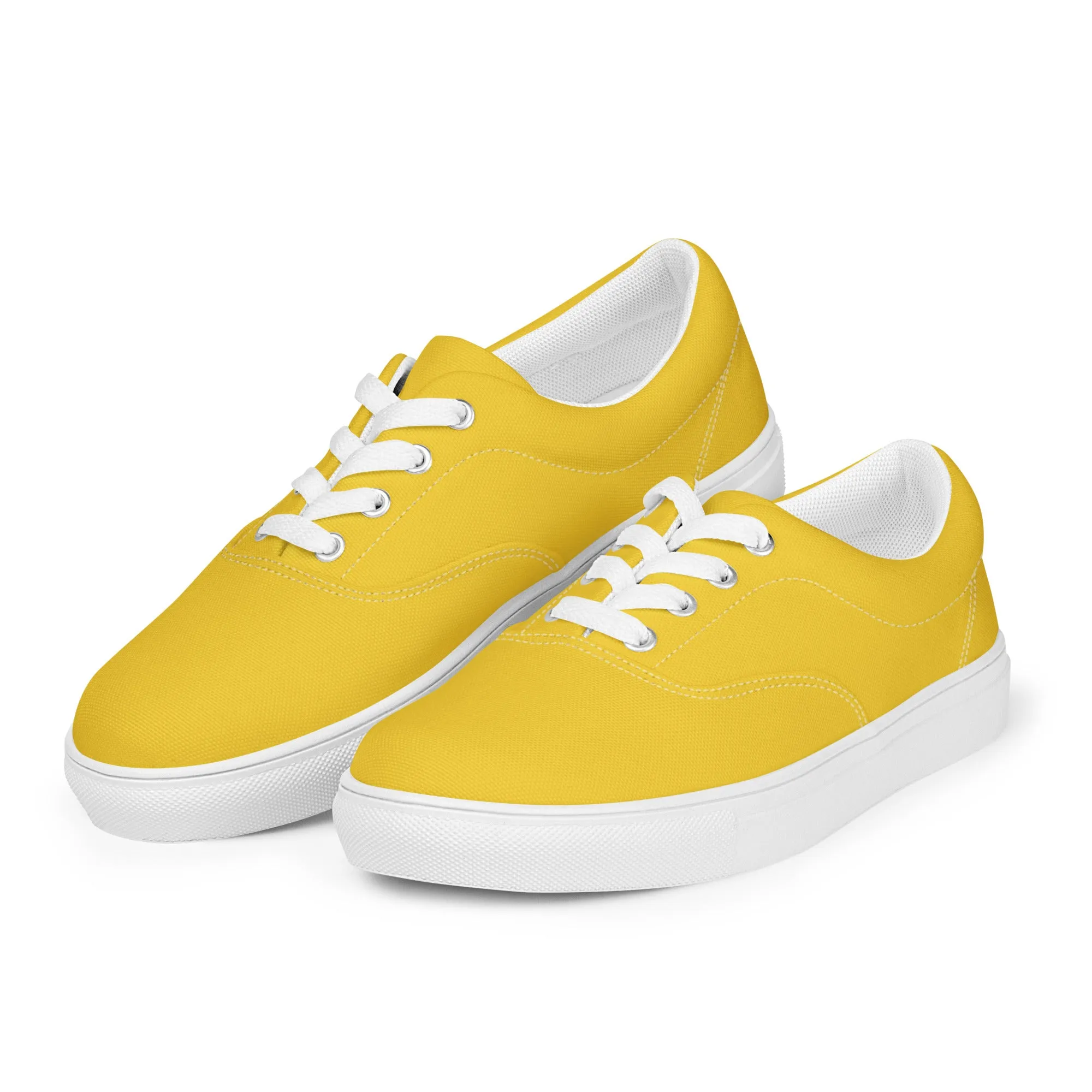 Women’s Warm Yellow lace-up canvas shoes