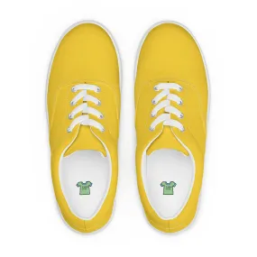 Women’s Warm Yellow lace-up canvas shoes