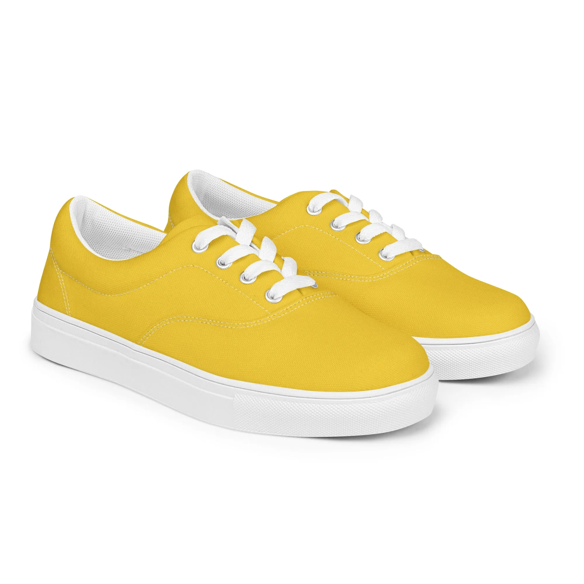 Women’s Warm Yellow lace-up canvas shoes