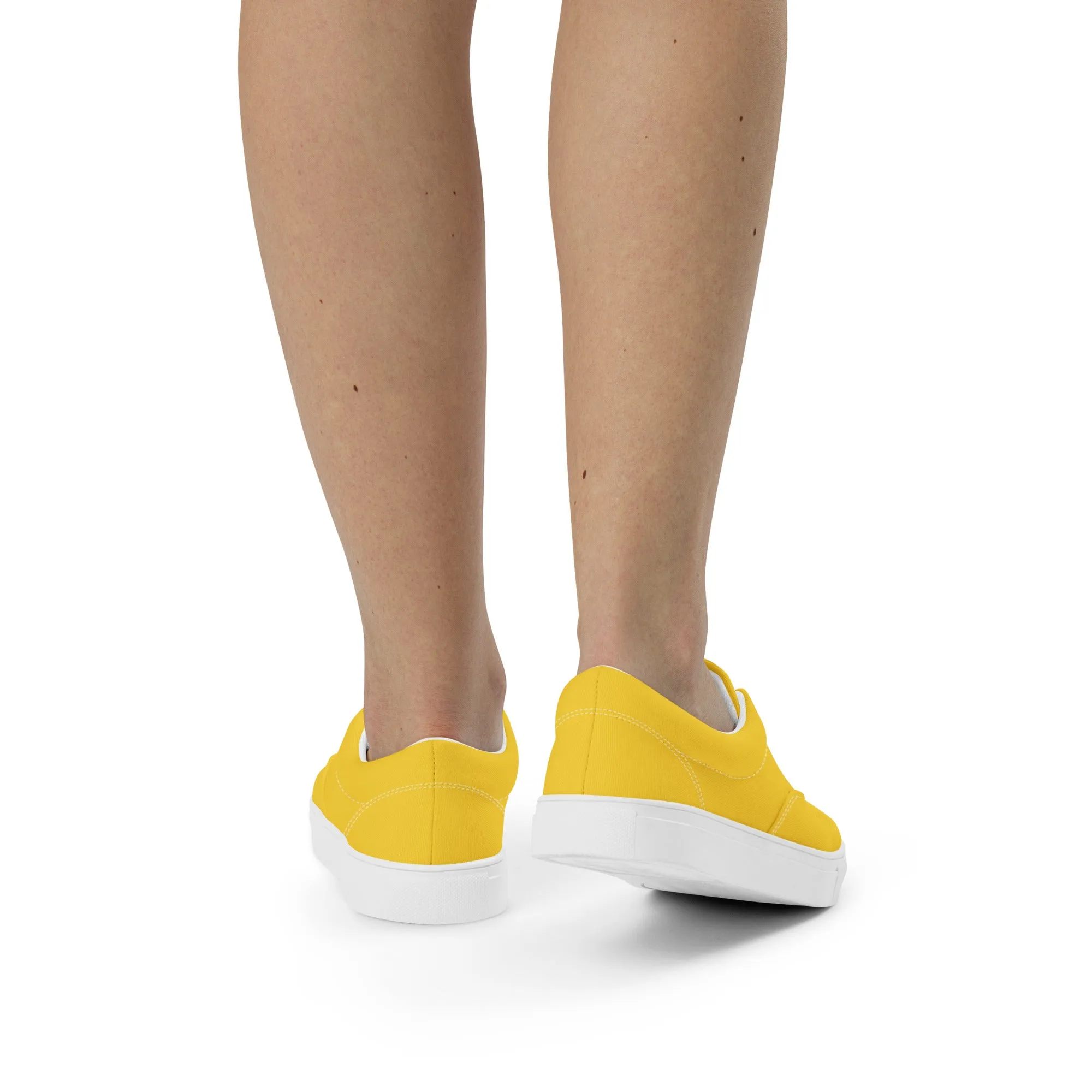 Women’s Warm Yellow lace-up canvas shoes