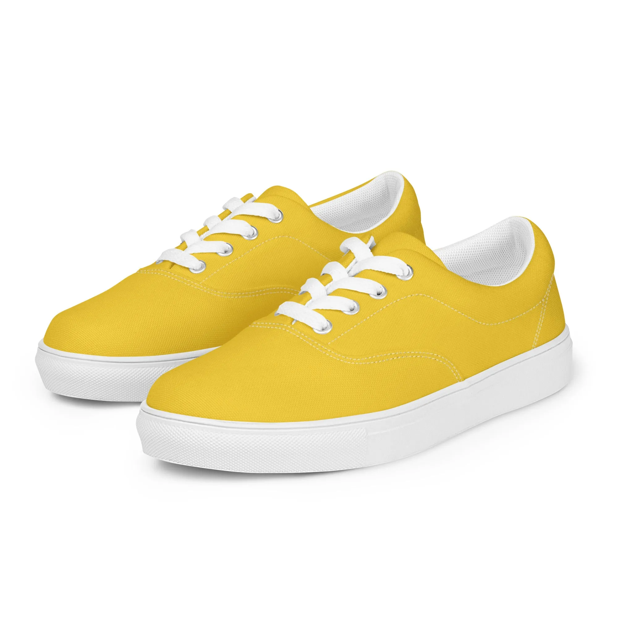 Women’s Warm Yellow lace-up canvas shoes