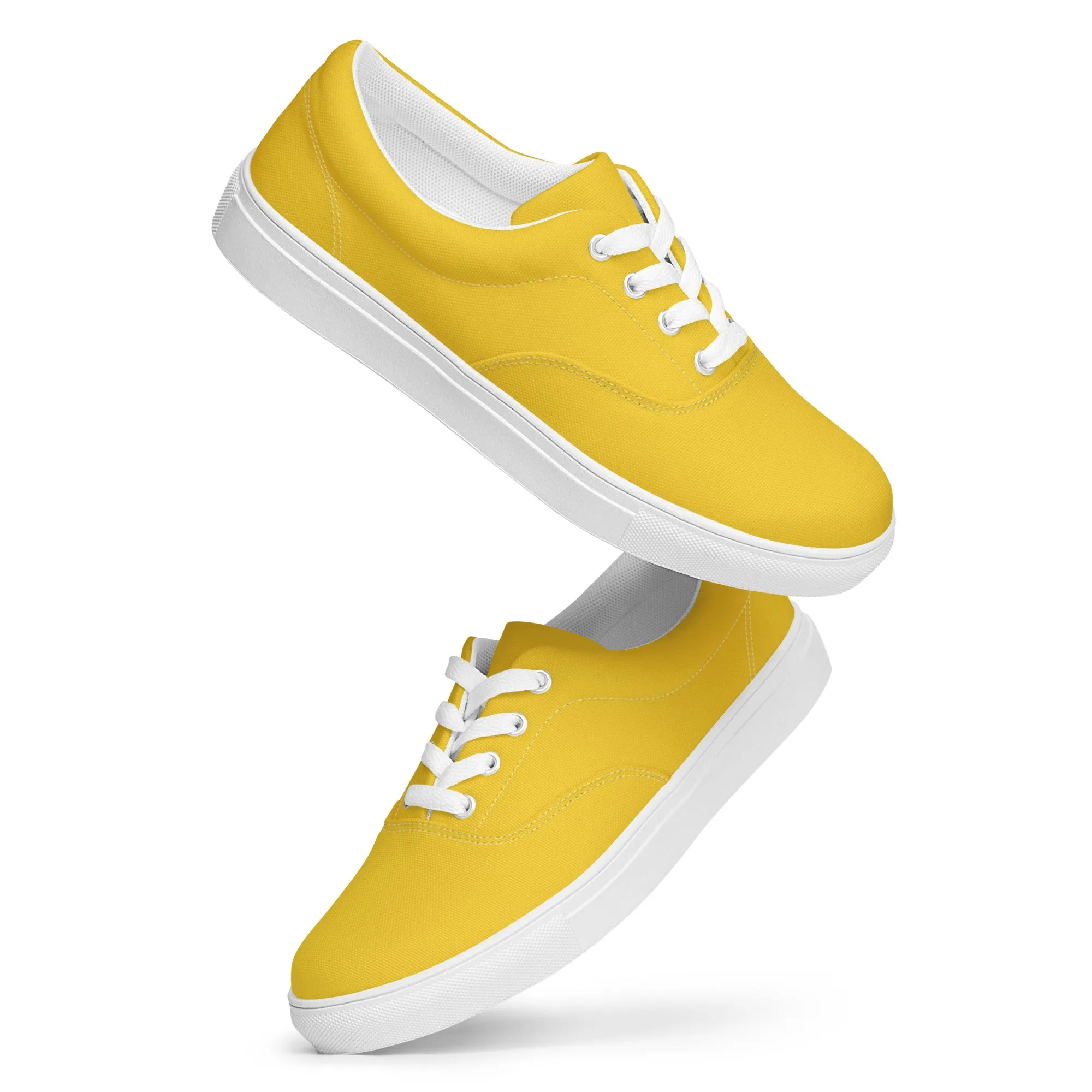 Women’s Warm Yellow lace-up canvas shoes